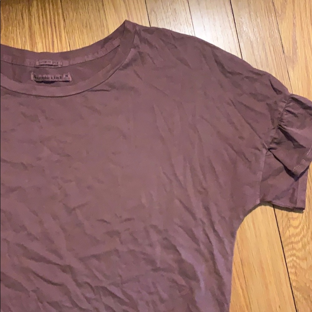 Purple Ruffle Sleeve Top - Picture 2 of 3